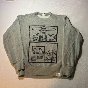 SOLD Uniqlo Keith Haring Gray crewneck sweater